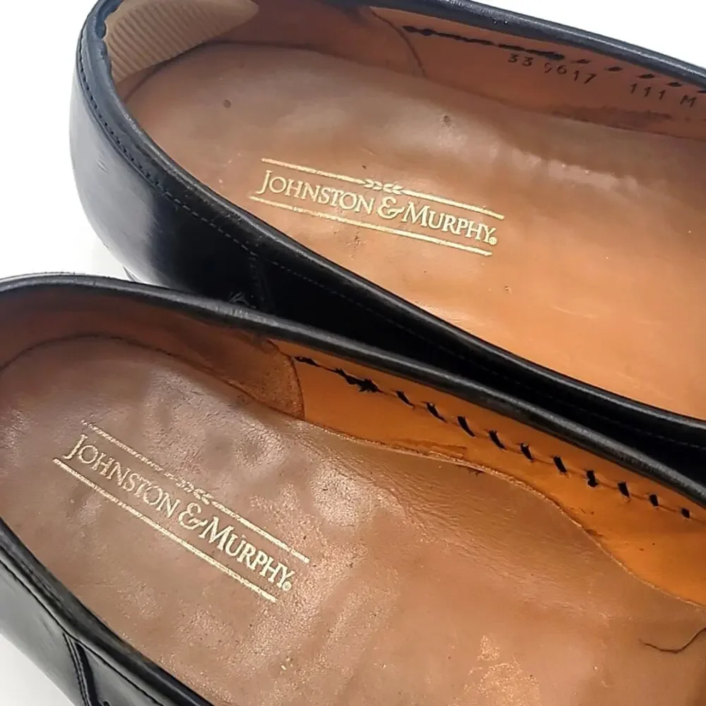 JOHNSTON & MURPHY sz11 Domani Genuine Alligator Kiltie Tassel Loafers SPAIN